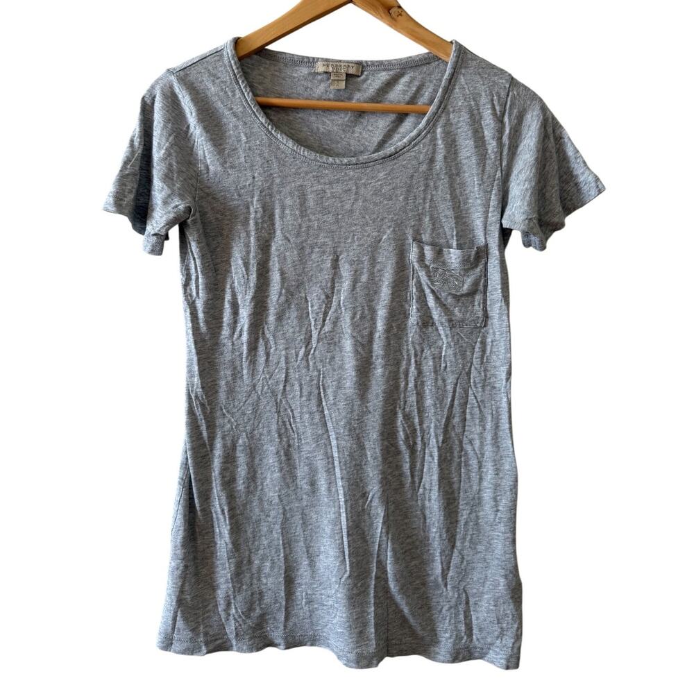 Burberry Brit Logo Pocket Short Sleeve T Shirt Gray S